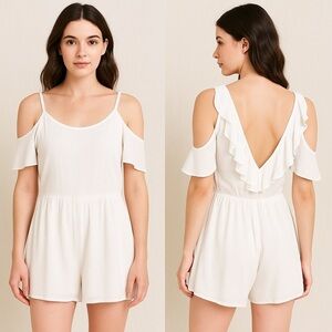 Alythea Peoples Nation White Romper Medium NWT